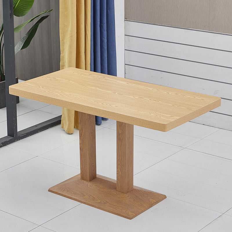 Moderner Holz -Esstisch mit Metallbeinen für Wohnzimmer