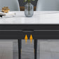 Moderne uitschuifbare eettafel, wit rond stenen tafelblad voor eetkamer