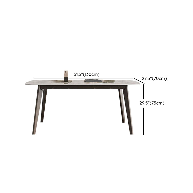 Rectangular Dining Table Modern Stone Tabletop with Solid Wood Legs Clearhalo 'Dining Tables & Seating' 'Dining Tables' 'dining_table' 'furn' 'furn_dining_table' 'Furniture' 'Kitchen & Dining Furniture' 7717529