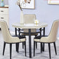 Glass Dining Room Table for 2 Person Round Tabletop with Storage Clearhalo 'Dining Tables & Seating' 'Dining Tables' 'dining_table' 'furn' 'furn_dining_table' 'Furniture' 'Kitchen & Dining Furniture' 7717538