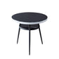 Glass Dining Room Table for 2 Person Round Tabletop with Storage Clearhalo 'Dining Tables & Seating' 'Dining Tables' 'dining_table' 'furn' 'furn_dining_table' 'Furniture' 'Kitchen & Dining Furniture' 7717539