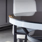 Glass Dining Room Table for 2 Person Round Tabletop with Storage Clearhalo 'Dining Tables & Seating' 'Dining Tables' 'dining_table' 'furn' 'furn_dining_table' 'Furniture' 'Kitchen & Dining Furniture' 7717541