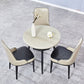 Glass Dining Room Table for 2 Person Round Tabletop with Storage Clearhalo 'Dining Tables & Seating' 'Dining Tables' 'dining_table' 'furn' 'furn_dining_table' 'Furniture' 'Kitchen & Dining Furniture' 7717544