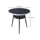 Glass Dining Room Table for 2 Person Round Tabletop with Storage Clearhalo 'Dining Tables & Seating' 'Dining Tables' 'dining_table' 'furn' 'furn_dining_table' 'Furniture' 'Kitchen & Dining Furniture' 7717545