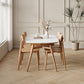 Modern White Stone Top Dining Table Extendable for Small Spaces Clearhalo 'Dining Tables & Seating' 'Dining Tables' 'dining_table' 'furn' 'furn_dining_table' 'Furniture' 'Kitchen & Dining Furniture' 7717549