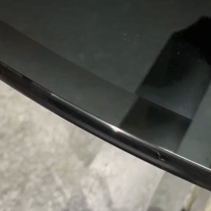 Modern Round Dining Table Glass Tabletop with Stainless Steel Pedestal Base