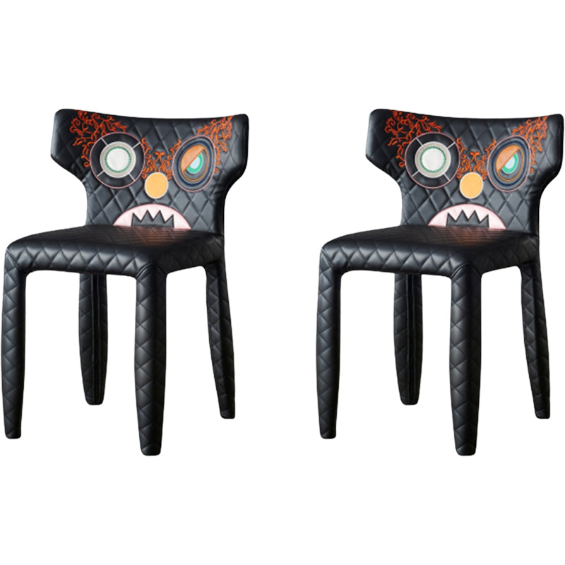 Hedendaagse stijl wingback gestoffeerde eetkamerstoel voor eetkamer