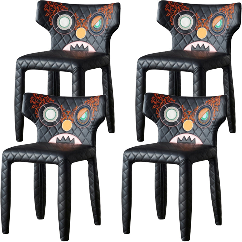 Hedendaagse stijl wingback gestoffeerde eetkamerstoel voor eetkamer