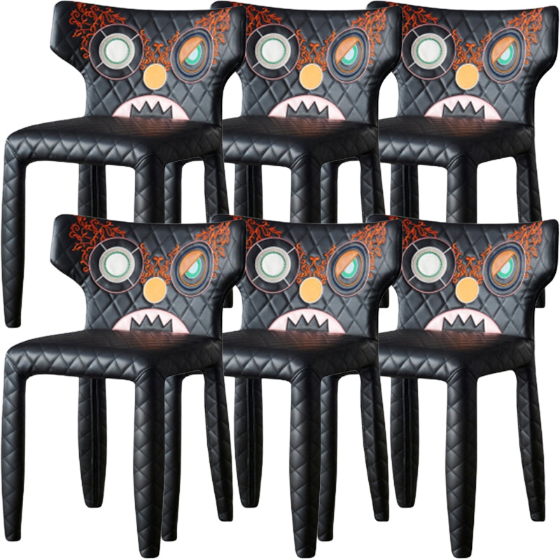 Hedendaagse stijl wingback gestoffeerde eetkamerstoel voor eetkamer