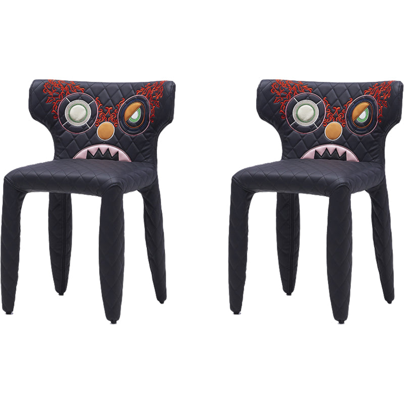 Hedendaagse stijl wingback gestoffeerde eetkamerstoel voor eetkamer