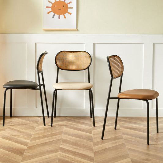 Industrialstil Open Back Polstered Home Dining Side Stuhl