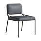 Modern Style Leather Open Back Upholstered Home Dining Side Chair Grey 1 Piece Clearhalo 'Dining Chairs' 'Dining Tables & Seating' 'dining_chair' 'furn' 'furn_dining_chair' 'Furniture' 'Kitchen & Dining Furniture' 7717985