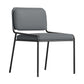 Modern Style Leather Open Back Upholstered Home Dining Side Chair Dark Gray 1 Piece Clearhalo 'Dining Chairs' 'Dining Tables & Seating' 'dining_chair' 'furn' 'furn_dining_chair' 'Furniture' 'Kitchen & Dining Furniture' 7717995