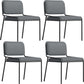 Modern Style Leather Open Back Upholstered Home Dining Side Chair Dark Gray 4 Piece Set Clearhalo 'Dining Chairs' 'Dining Tables & Seating' 'dining_chair' 'furn' 'furn_dining_chair' 'Furniture' 'Kitchen & Dining Furniture' 7717999