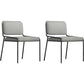 Modern Style Leather Open Back Upholstered Home Dining Side Chair Light Gray 2 Piece Set Clearhalo 'Dining Chairs' 'Dining Tables & Seating' 'dining_chair' 'furn' 'furn_dining_chair' 'Furniture' 'Kitchen & Dining Furniture' 7718005