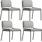 Modern Style Leather Open Back Upholstered Home Dining Side Chair Light Gray 4 Piece Set Clearhalo 'Dining Chairs' 'Dining Tables & Seating' 'dining_chair' 'furn' 'furn_dining_chair' 'Furniture' 'Kitchen & Dining Furniture' 7718006