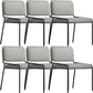 Modern Style Leather Open Back Upholstered Home Dining Side Chair Light Gray 6 Piece Set Clearhalo 'Dining Chairs' 'Dining Tables & Seating' 'dining_chair' 'furn' 'furn_dining_chair' 'Furniture' 'Kitchen & Dining Furniture' 7718007