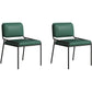 Modern Style Leather Open Back Upholstered Home Dining Side Chair Green 2 Piece Set Clearhalo 'Dining Chairs' 'Dining Tables & Seating' 'dining_chair' 'furn' 'furn_dining_chair' 'Furniture' 'Kitchen & Dining Furniture' 7718010