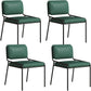 Modern Style Leather Open Back Upholstered Home Dining Side Chair Green 4 Piece Set Clearhalo 'Dining Chairs' 'Dining Tables & Seating' 'dining_chair' 'furn' 'furn_dining_chair' 'Furniture' 'Kitchen & Dining Furniture' 7718011
