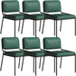 Modern Style Leather Open Back Upholstered Home Dining Side Chair Green 6 Piece Set Clearhalo 'Dining Chairs' 'Dining Tables & Seating' 'dining_chair' 'furn' 'furn_dining_chair' 'Furniture' 'Kitchen & Dining Furniture' 7718012