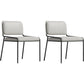 Modern Style Leather Open Back Upholstered Home Dining Side Chair Gray-White 2 Piece Set Clearhalo 'Dining Chairs' 'Dining Tables & Seating' 'dining_chair' 'furn' 'furn_dining_chair' 'Furniture' 'Kitchen & Dining Furniture' 7718015