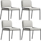 Modern Style Leather Open Back Upholstered Home Dining Side Chair Gray-White 4 Piece Set Clearhalo 'Dining Chairs' 'Dining Tables & Seating' 'dining_chair' 'furn' 'furn_dining_chair' 'Furniture' 'Kitchen & Dining Furniture' 7718016
