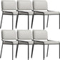 Modern Style Leather Open Back Upholstered Home Dining Side Chair Gray-White 6 Piece Set Clearhalo 'Dining Chairs' 'Dining Tables & Seating' 'dining_chair' 'furn' 'furn_dining_chair' 'Furniture' 'Kitchen & Dining Furniture' 7718017