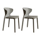 Contemporary Indoor Plastic Wingback Stackable Armless Dining Side Chair Dark Gray 2 Piece Set Clearhalo 'Dining Chairs' 'Dining Tables & Seating' 'dining_chair' 'furn' 'furn_dining_chair' 'Furniture' 'Kitchen & Dining Furniture' 7718138