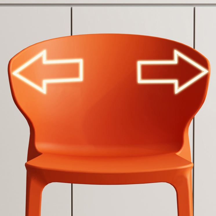 Contemporary Indoor Plastic Wingback Stackable Armless Dining Side Chair Clearhalo 'Dining Chairs' 'Dining Tables & Seating' 'dining_chair' 'furn' 'furn_dining_chair' 'Furniture' 'Kitchen & Dining Furniture' 7718149