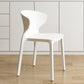 Contemporary Indoor Plastic Wingback Stackable Armless Dining Side Chair White 1 Piece Clearhalo 'Dining Chairs' 'Dining Tables & Seating' 'dining_chair' 'furn' 'furn_dining_chair' 'Furniture' 'Kitchen & Dining Furniture' 7718160