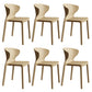 Contemporary Indoor Plastic Wingback Stackable Armless Dining Side Chair Khaki 6 Piece Set Clearhalo 'Dining Chairs' 'Dining Tables & Seating' 'dining_chair' 'furn' 'furn_dining_chair' 'Furniture' 'Kitchen & Dining Furniture' 7718168