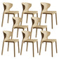 Contemporary Indoor Plastic Wingback Stackable Armless Dining Side Chair Khaki 8 Piece Set Clearhalo 'Dining Chairs' 'Dining Tables & Seating' 'dining_chair' 'furn' 'furn_dining_chair' 'Furniture' 'Kitchen & Dining Furniture' 7718169