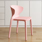 Contemporary Indoor Plastic Wingback Stackable Armless Dining Side Chair Pink 1 Piece Clearhalo 'Dining Chairs' 'Dining Tables & Seating' 'dining_chair' 'furn' 'furn_dining_chair' 'Furniture' 'Kitchen & Dining Furniture' 7718185