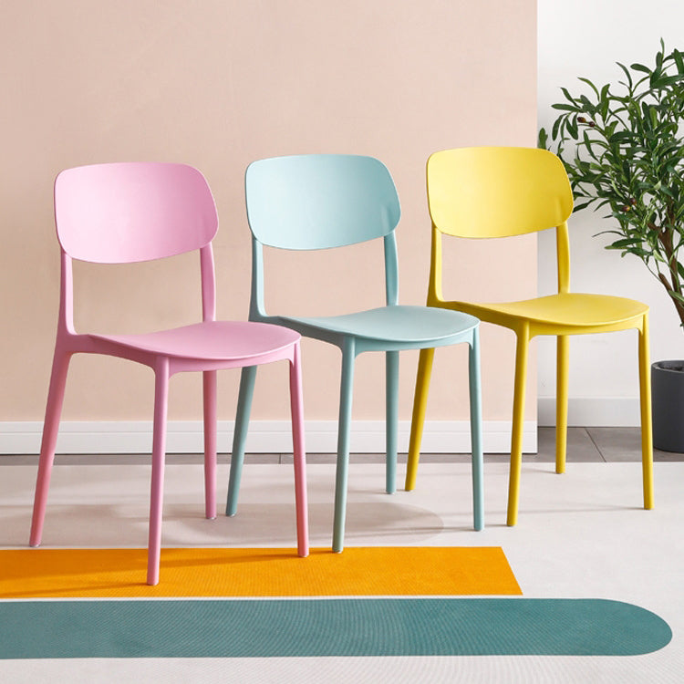 Modern Indoor-Outdoor Plastic Open Back Stackable Dining Side Chair Clearhalo 'Dining Chairs' 'Dining Tables & Seating' 'dining_chair' 'furn' 'furn_dining_chair' 'Furniture' 'Kitchen & Dining Furniture' 7718191