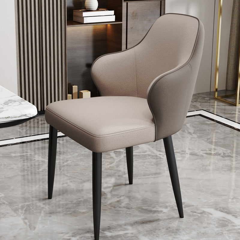 Moderne stijl lederen Parsons gestoffeerde huis voor huis Dining zijstoel