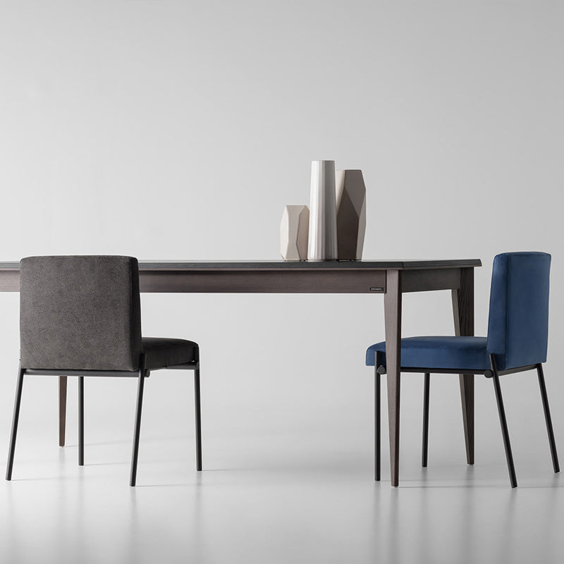 Industrieller Esszimmer gepolsterte armlose Parsons Ess -Seitenstuhl