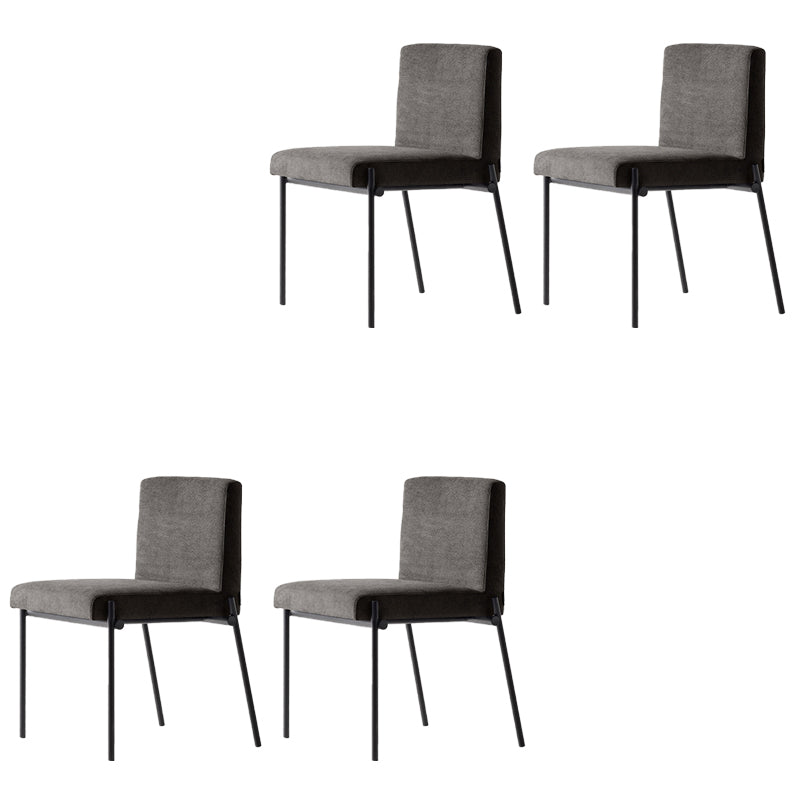 Industrieller Esszimmer gepolsterte armlose Parsons Ess -Seitenstuhl