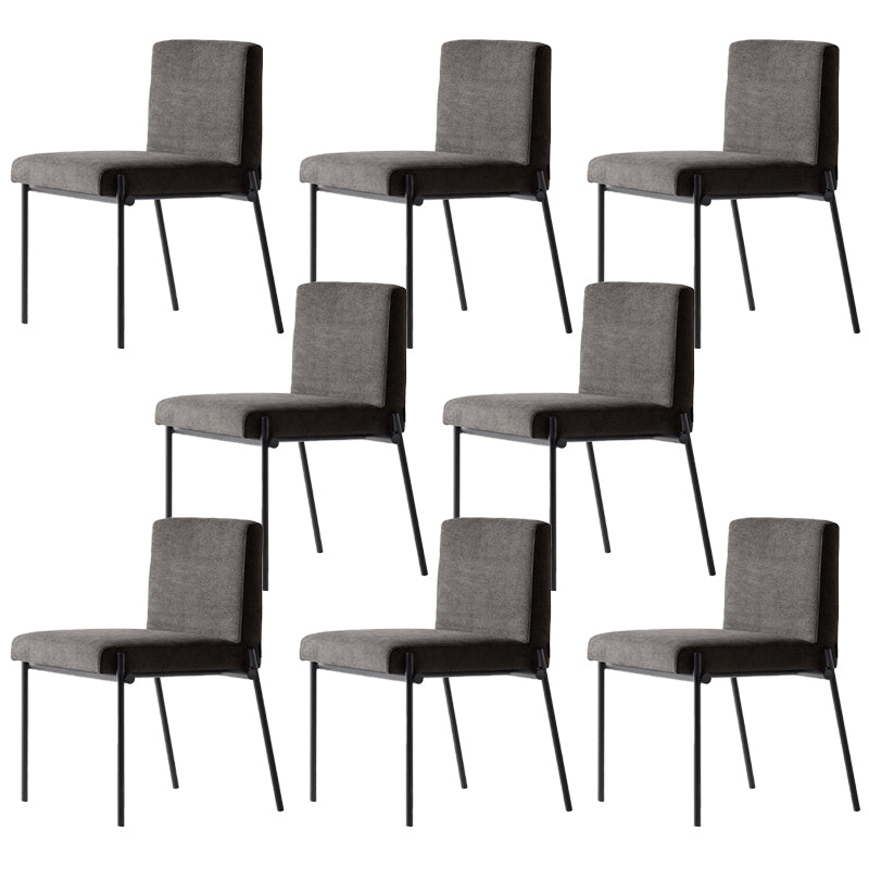 Industrieller Esszimmer gepolsterte armlose Parsons Ess -Seitenstuhl