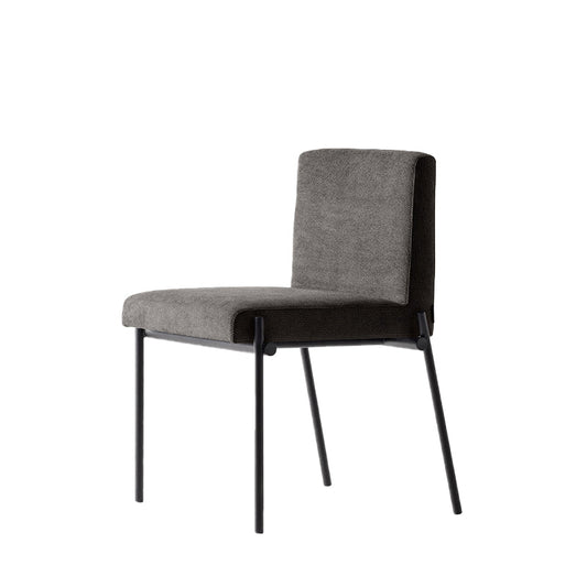 Industrieller Esszimmer gepolsterte armlose Parsons Ess -Seitenstuhl