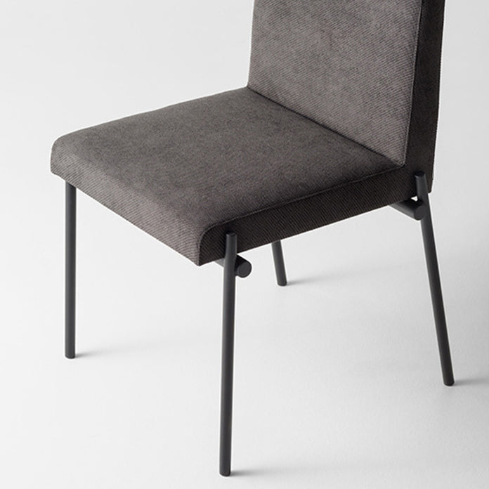 Industrieller Esszimmer gepolsterte armlose Parsons Ess -Seitenstuhl