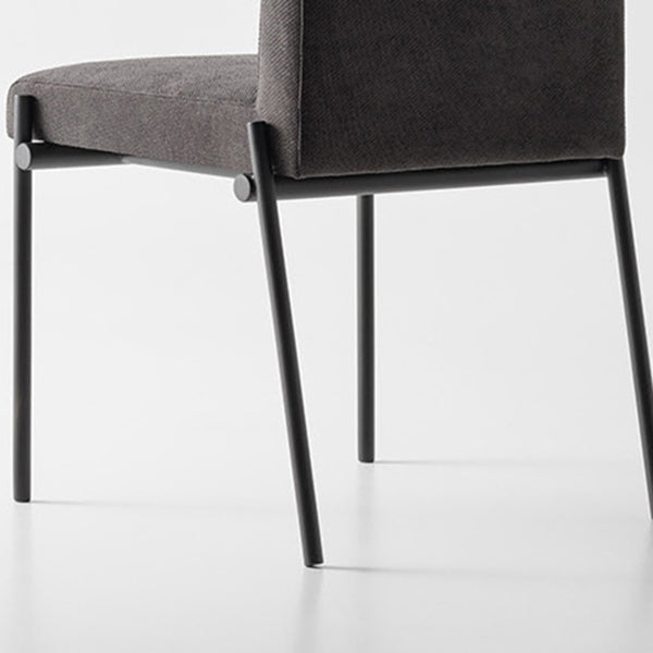 Industrieller Esszimmer gepolsterte armlose Parsons Ess -Seitenstuhl