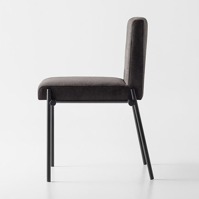 Industrieller Esszimmer gepolsterte armlose Parsons Ess -Seitenstuhl