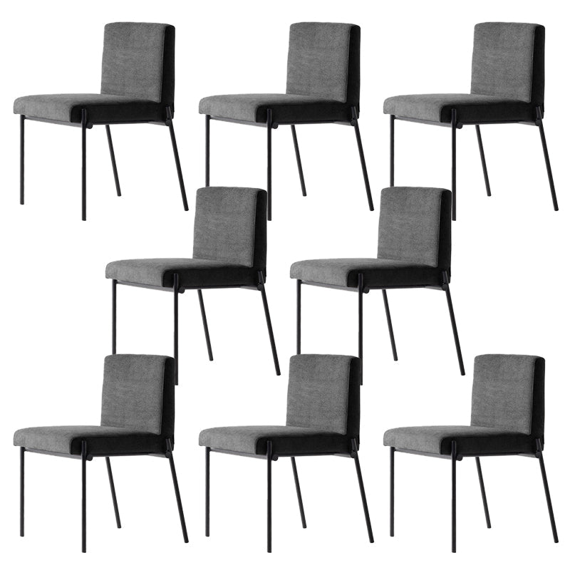 Industrieller Esszimmer gepolsterte armlose Parsons Ess -Seitenstuhl