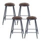 Industrial Metal Legs Indoor Bar Stool Black Base with Footrest