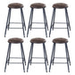 Industrial Metal Legs Indoor Bar Stool Black Base with Footrest