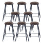 Industrial Metal Legs Indoor Bar Stool Black Base with Footrest