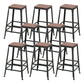 Industrial Metal Legs Indoor Bar Stool Black Base with Footrest