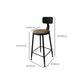 Industrial Metal Legs Indoor Bar Stool Black Base with Footrest