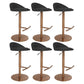 Modern Style Rotatable Backrest Counter High Stool with Leather Cushion