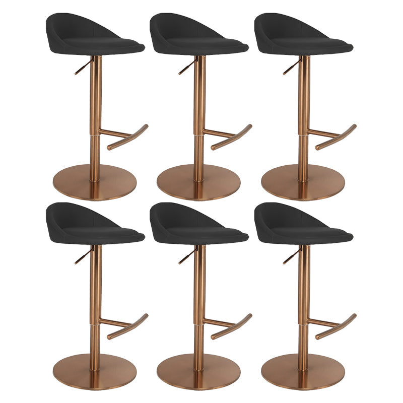 Modern Style Rotatable Backrest Counter High Stool with Leather Cushion